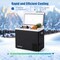 Costway 12 Volt Car Refrigerator 53QT Portable Car Fridge with -4℉~68℉ for RVs Adjustable Range Black